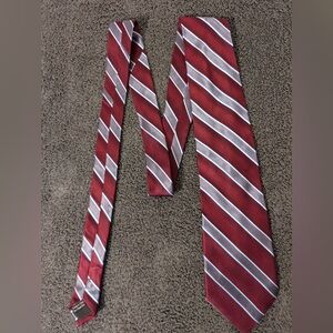Platinum Designs Red and White Striped Tie